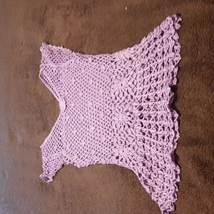 Crocheted purple top